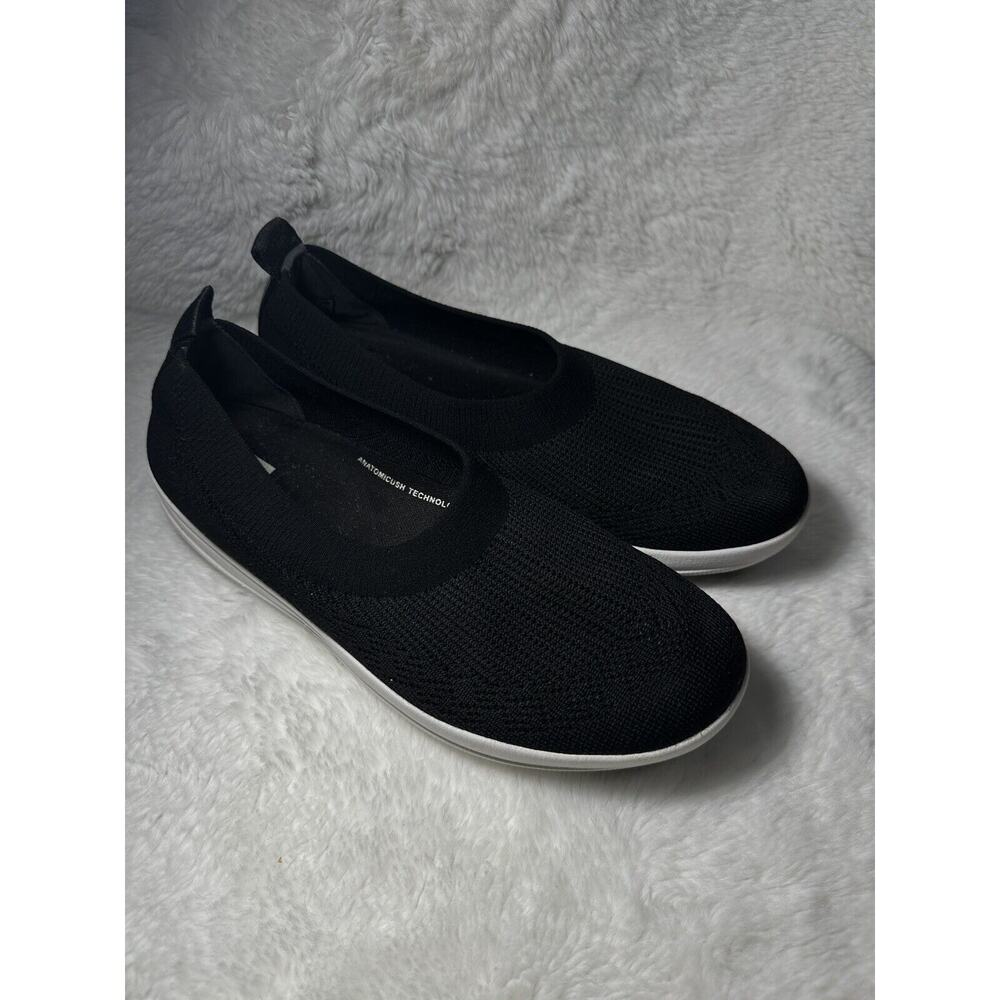 FitFlop Women’s Uberknit Slip-On Ballerina Flat, Size 10
